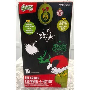 The Grinch LED Whirl-A-Motion Hanging Projection Ornament Holiday Decor Classic